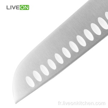 Couteau Santoku en acier au carbone